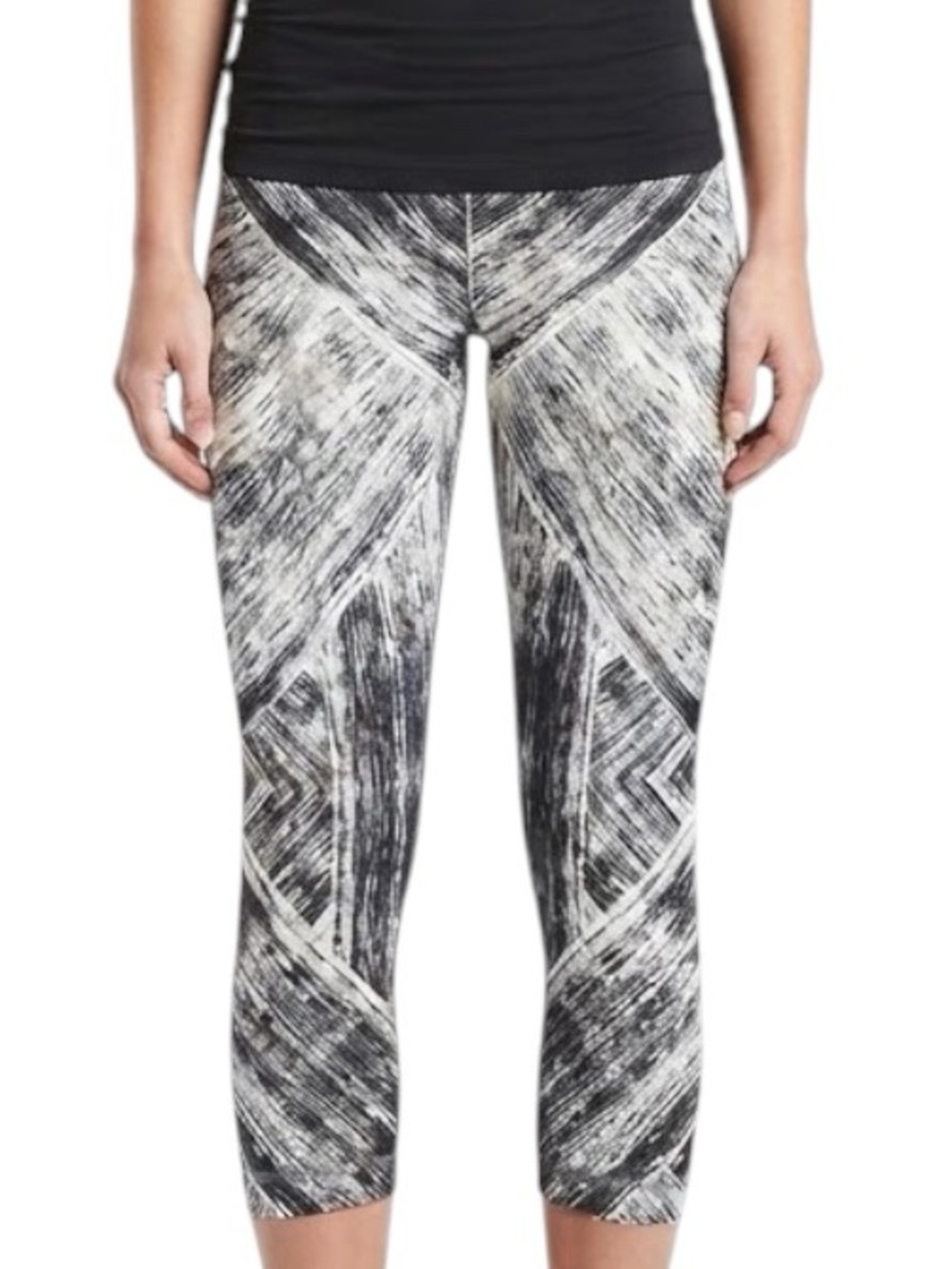 LULULEMON Wunder Under Crop Leggings Geometric Print 6